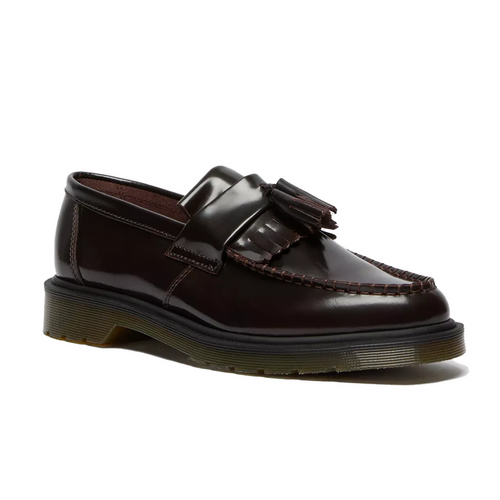 ADRIAN ARCADIA LEATHER TASSLE LOAFERS CHERRY RED-ARCADIA