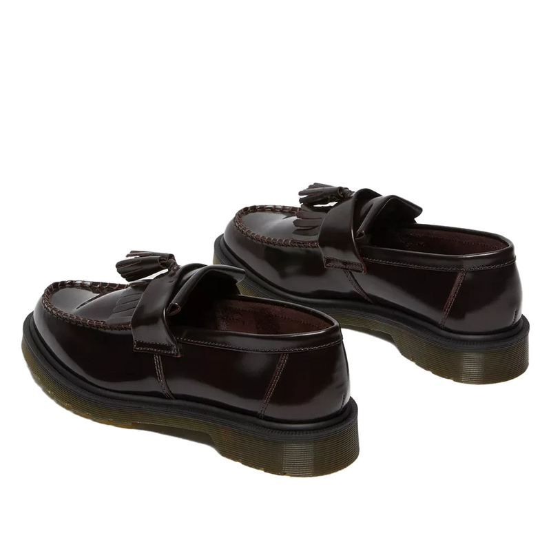 ADRIAN ARCADIA LEATHER TASSLE LOAFERS CHERRY RED-ARCADIA