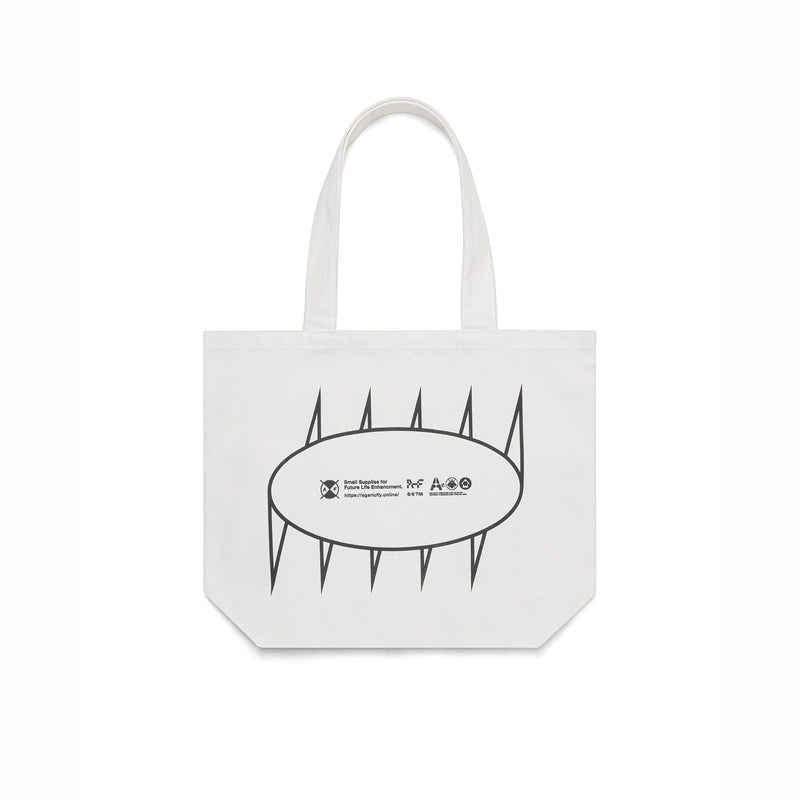 Agaric Fly Black & Blue AF Tote Bag (White) - August Shop