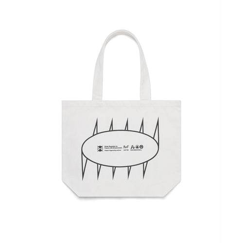 Agaric Fly Black & Blue AF Tote Bag (White) - August Shop