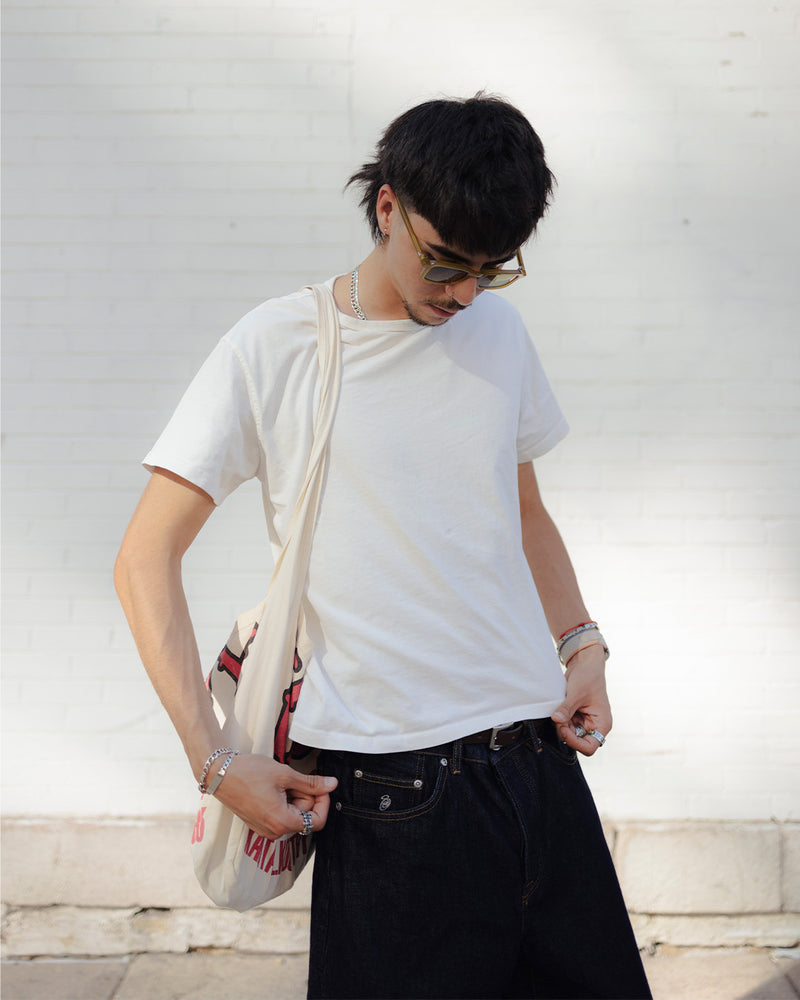 August "Basics" Cropped T-Shirt - 6.5oz 100% Cotton (Off White) - August Shop