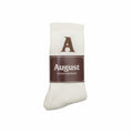 August Cotton Crew Socks (Natural/Mushroom) - August Shop