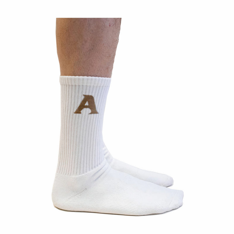 August Cotton Crew Socks (Natural/Mushroom) - August Shop