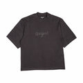 August "Father & Son" Oversized 7.5oz Cotton Puff Logo T-Shirt (Off Black) - August Shop