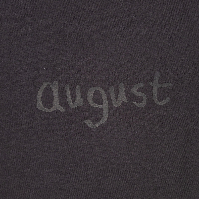 August "Father & Son" Oversized 7.5oz Cotton Puff Logo T-Shirt (Off Black) - August Shop