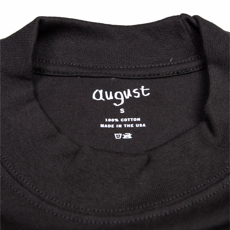 August "Father & Son" Oversized 7.5oz Cotton Puff Logo T-Shirt (Off Black) - August Shop