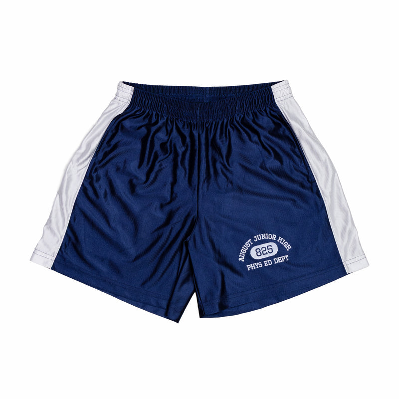 August "Father & Son" Phys. Ed. Dept. Retro Basketball Shorts (Navy/White) - August Shop