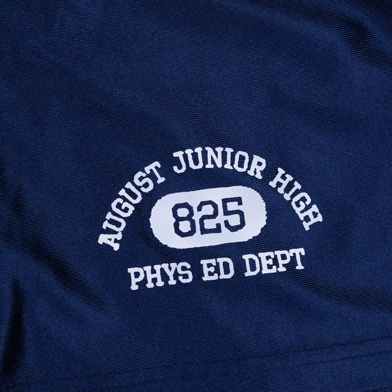 August "Father & Son" Phys. Ed. Dept. Retro Basketball Shorts (Navy/White) - August Shop