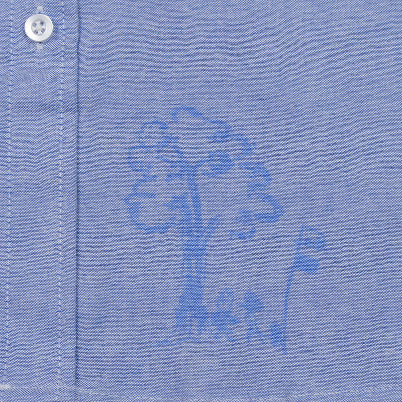 August "Father & Son" Scribble Oxford Shirt (Blue) - August Shop
