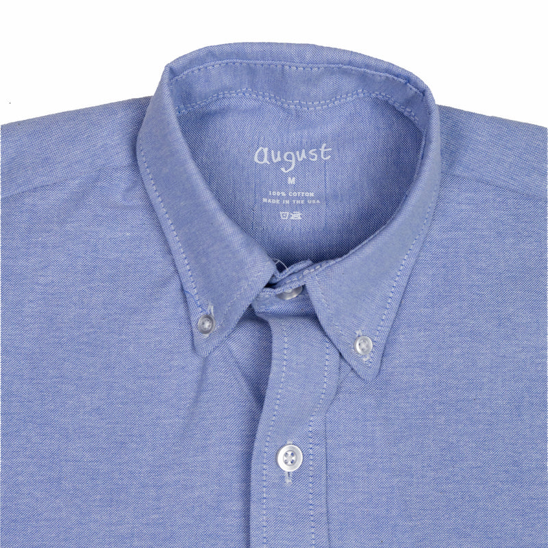 August "Father & Son" Scribble Oxford Shirt (Blue) - August Shop