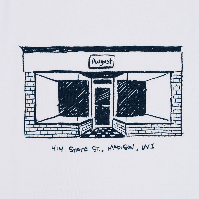 August "Father & Son" Shop Ringer T-Shirt (White/Navy) - August Shop