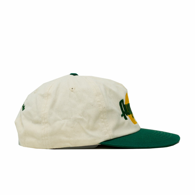 August Inn "Oxford" Five Panel Cap (Natural/Green) - August Shop