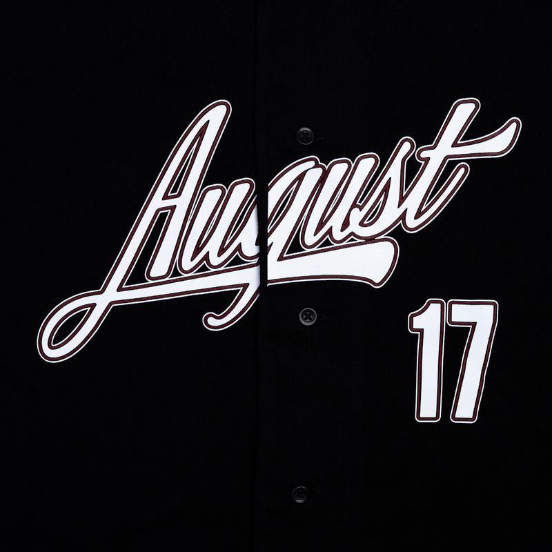 August "Mad-Town Cranes" Hometown Baseball Jersey (Black) - August Shop