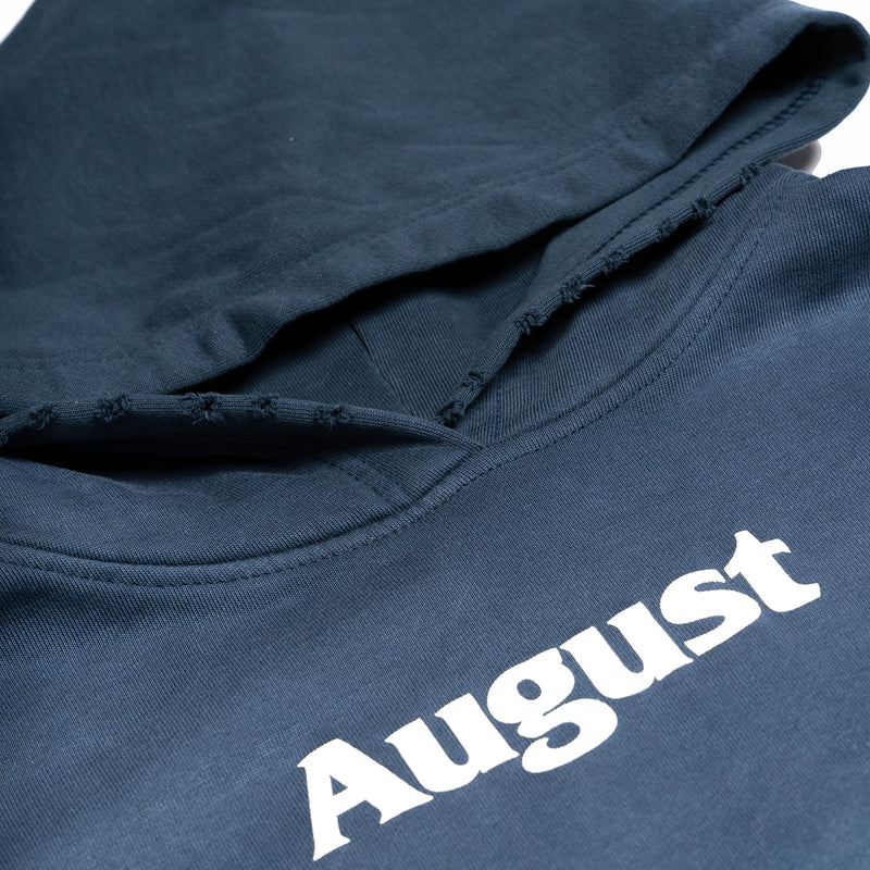 August "Puff Logo" 14oz Heavyweight Hoodie (Potassium Navy) - August Shop