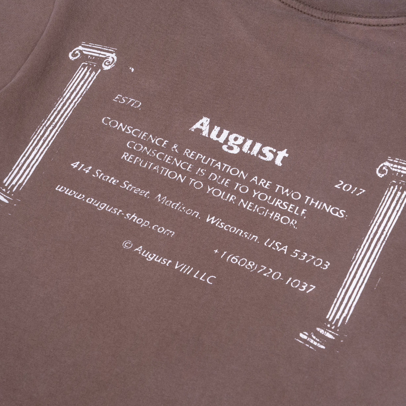 August "Shop Tee" 7.5oz Heavyweight T-Shirt (Cub) - August Shop