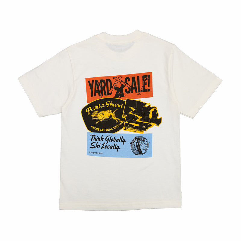 August "Ski the Midwest - Stickers" Heavyweight Cropped T-Shirt (Off White) - August Shop