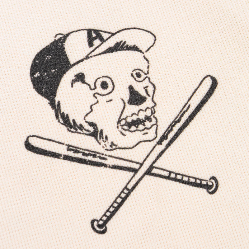 August "Varsity" Hometown Baseball Waffle Knit Thermal (Crème) - August Shop