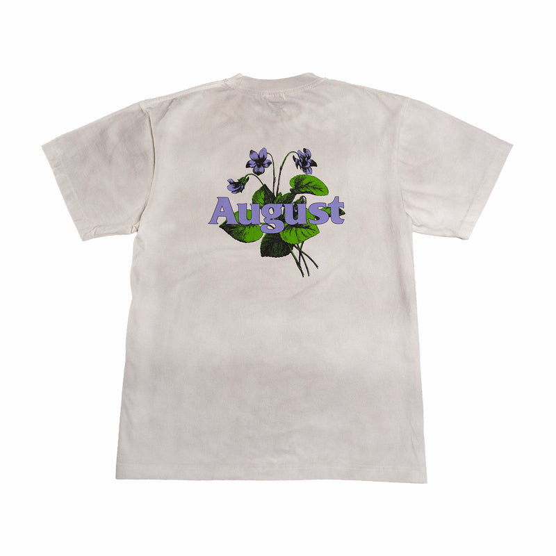 August "Violet" 7.5oz Heavyweight T-Shirt (Dirty White) - August Shop