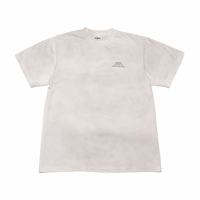 August "Violet" 7.5oz Heavyweight T-Shirt (Dirty White) - August Shop