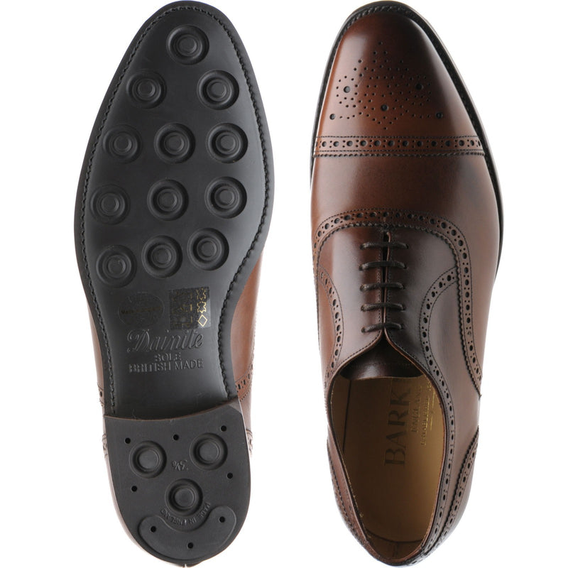 Product image for Barker Mirfield (Rubber) in dark walnut calf