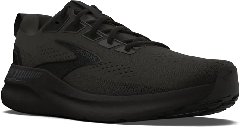 Quarter turn view Men's Brooks Footwear style name Beast GTS 26 Double Wide in color Black/ Black/ Ebony. Sku: 110455-4E076