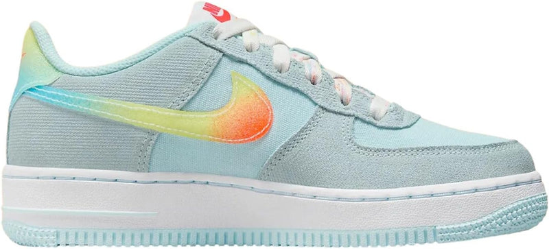 Big Kid's Air Force 1 BG Glacier Blue/Total Orange (HF4782 474)