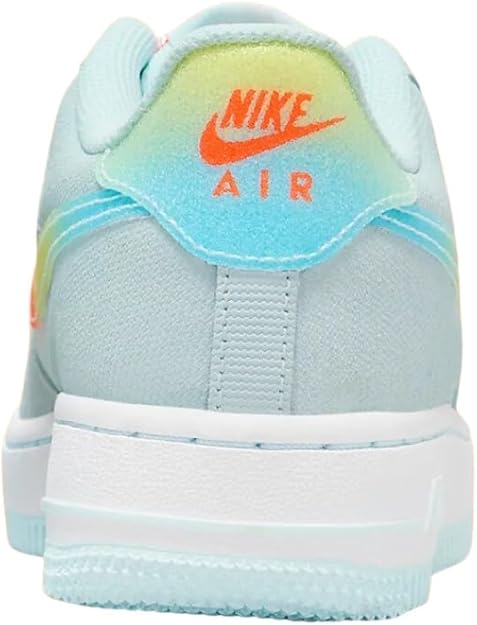 Big Kid's Air Force 1 BG Glacier Blue/Total Orange (HF4782 474)
