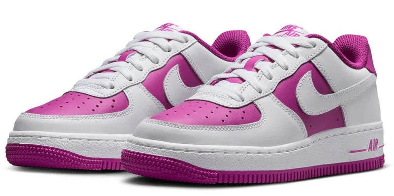 Big Kid's Air Force 1 BG White/Hot Fuchsia (HV0938 100)