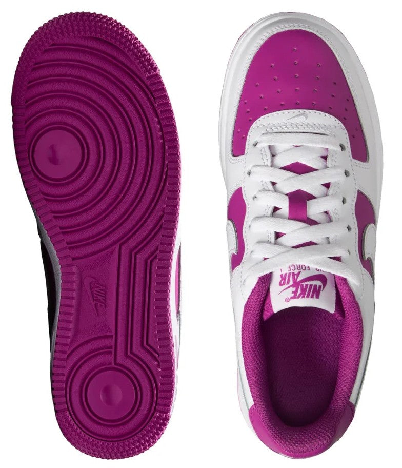 Big Kid's Air Force 1 BG White/Hot Fuchsia (HV0938 100)