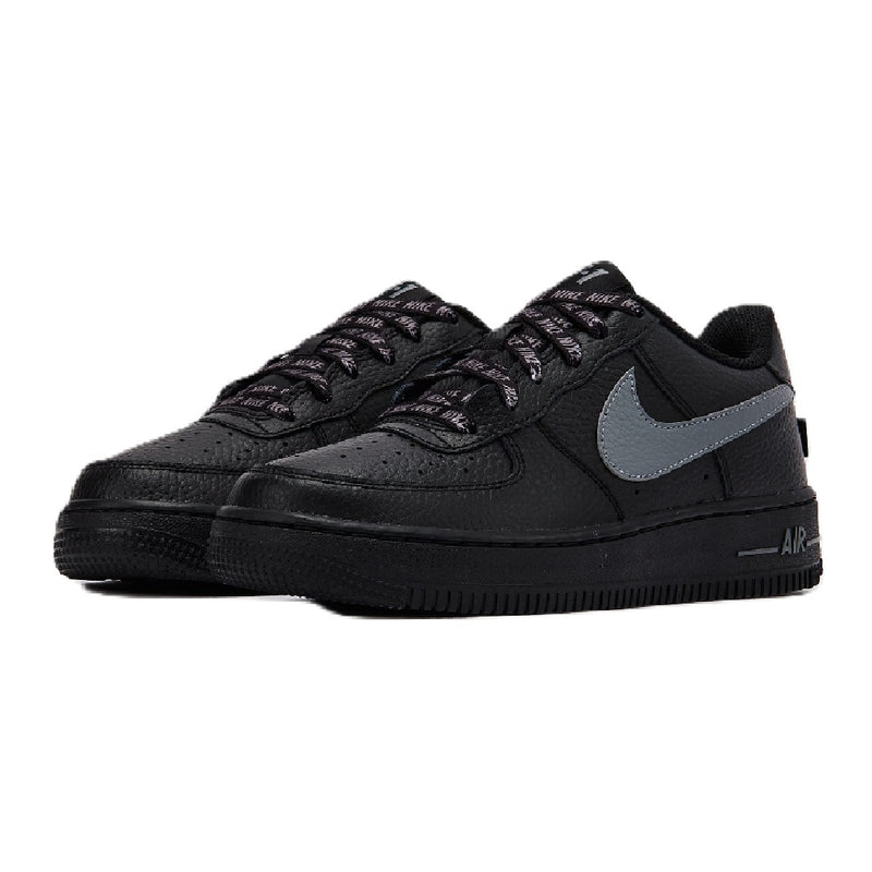 Big Kid's Air Force 1 Low Js Black/Smoke Grey (IR0270 001)