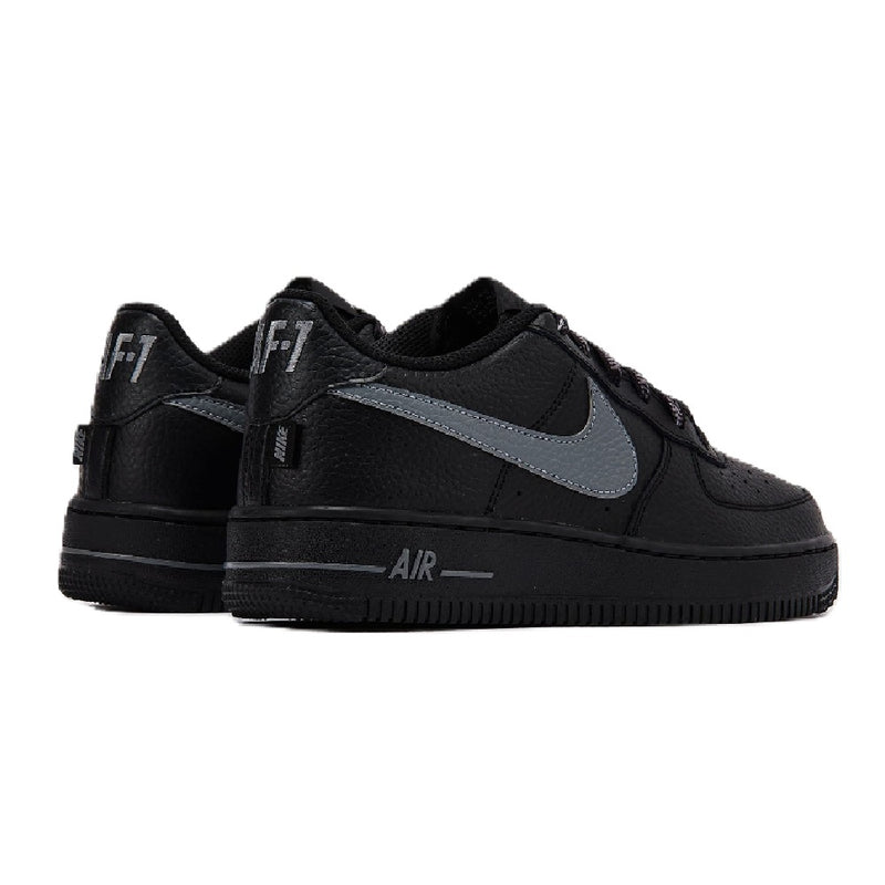 Big Kid's Air Force 1 Low Js Black/Smoke Grey (IR0270 001)