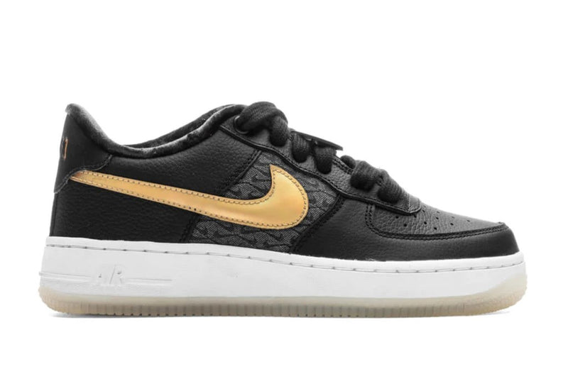 Big Kid's Air Force 1 Low LV8 BG Blk/Metallic Gold-Wht (FN6977 010)