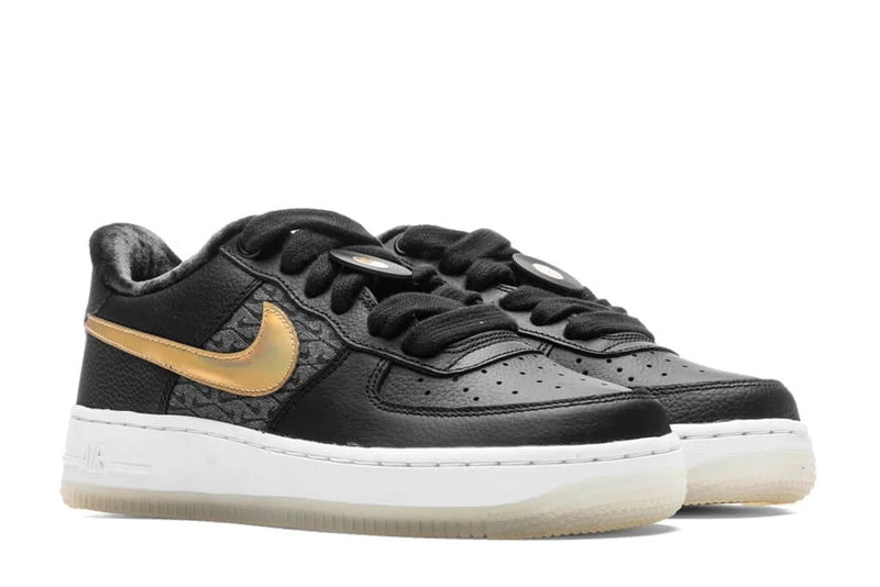 Big Kid's Air Force 1 Low LV8 BG Blk/Metallic Gold-Wht (FN6977 010)