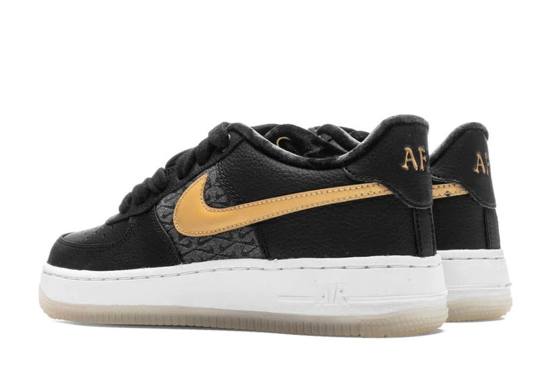 Big Kid's Air Force 1 Low LV8 BG Blk/Metallic Gold-Wht (FN6977 010)