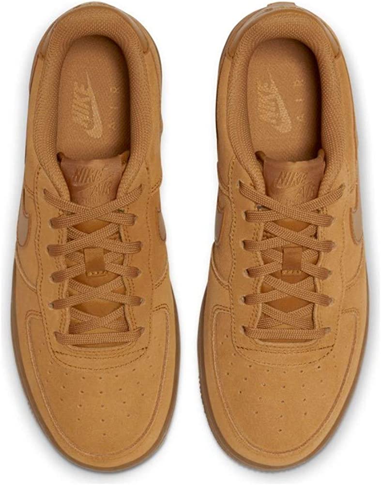 Big Kid's Air Force 1 LV8 Wheat/Wheat-Gum Light Brown (BQ5485 700)