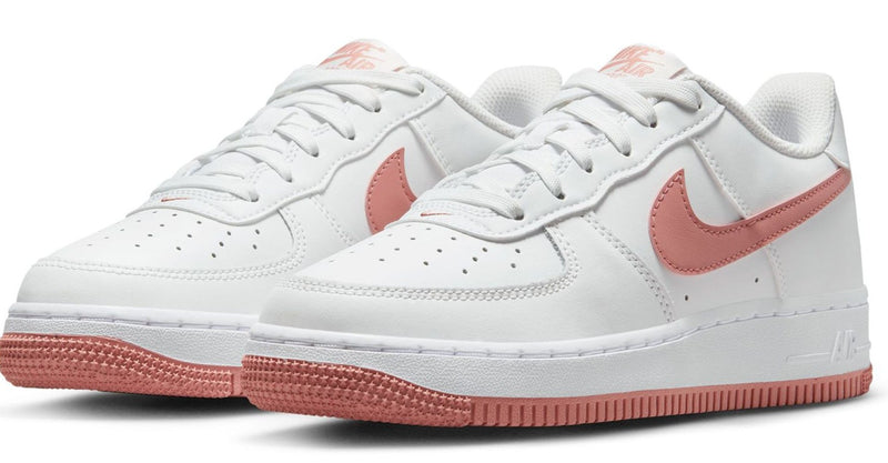 Big Kid's Air Force 1 Summit White/Red Stardust (DV7762 102)