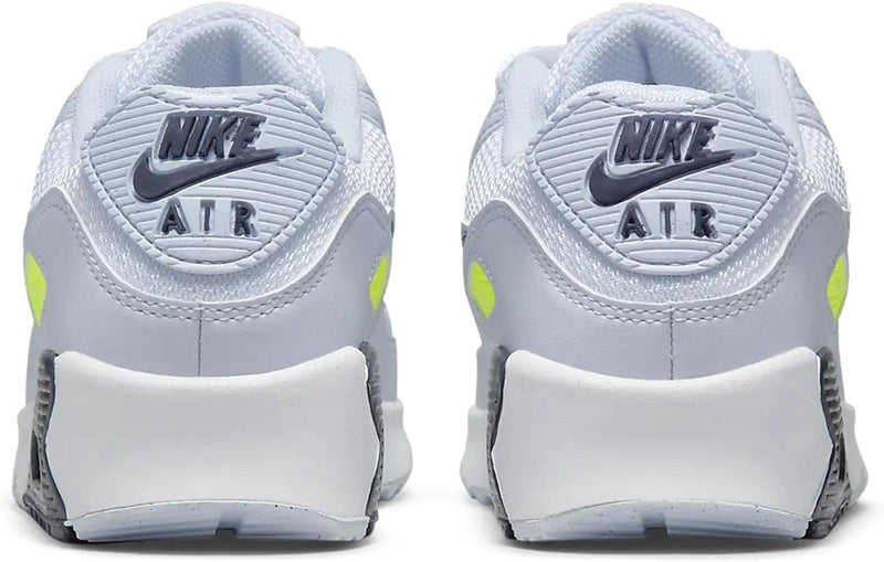 Big Kid's Air Max 90 White/Blackened Blue-Volt (DV3480 100)
