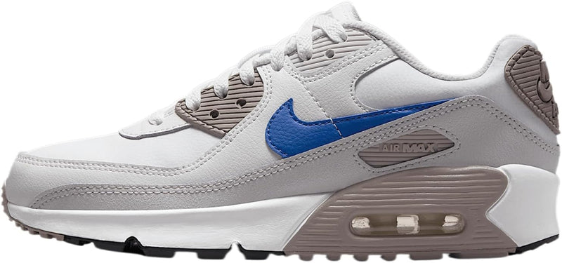 Big Kid's Air Max 90 White/Racer Blue-College Grey (HF6358 105)