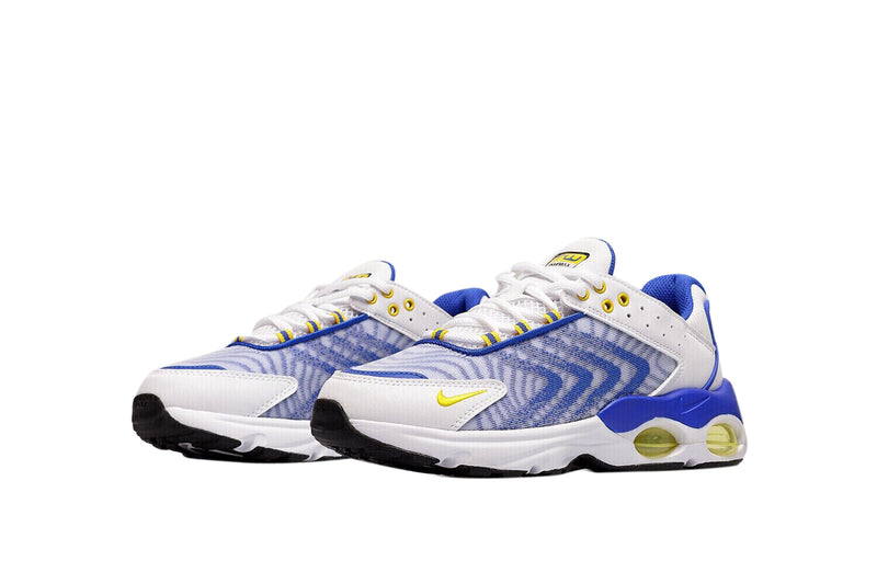 Big Kid's Air Max TW White/Speed Yellow-Racer Blue (DQ0296 100)