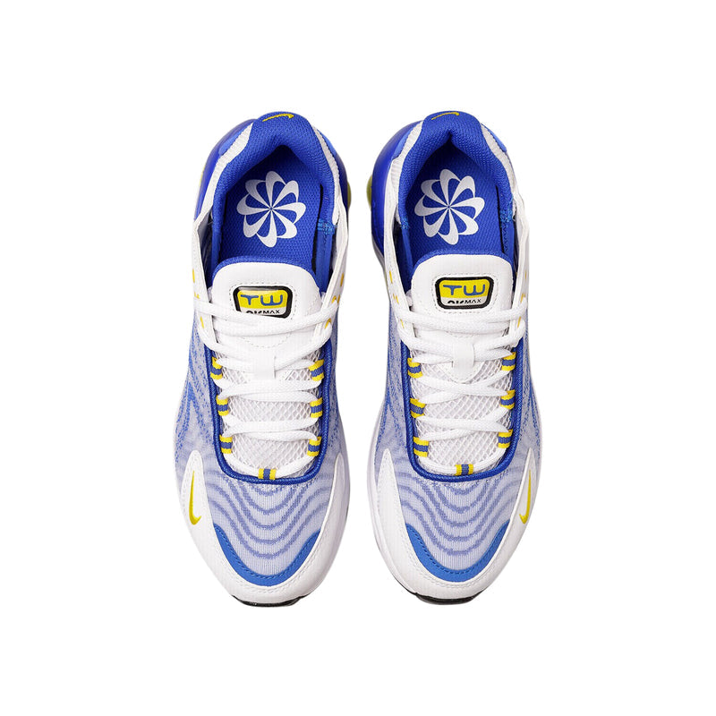 Big Kid's Air Max TW White/Speed Yellow-Racer Blue (DQ0296 100)