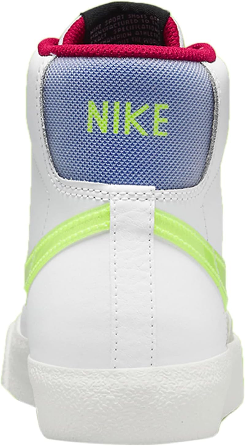 Big Kid's Blazer Mid '77 White/Volt-Hyper Royal (DV2234 100)