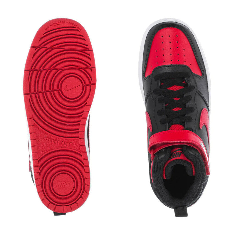Big Kid's Court Borough Mid 2 Black/University Red-Wht (CD7782 003)