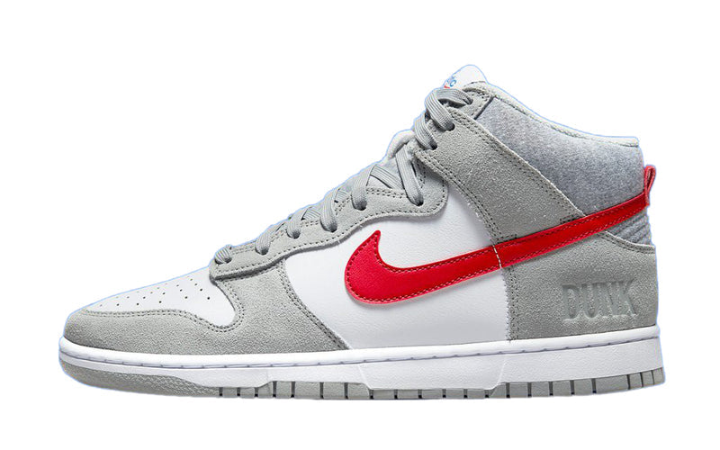 Big Kid's Dunk Hi SE Lt Smoke Grey/Gym Red-White (DH9750 001)