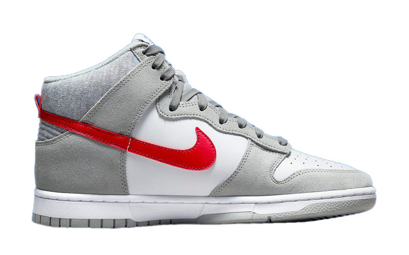 Big Kid's Dunk Hi SE Lt Smoke Grey/Gym Red-White (DH9750 001)