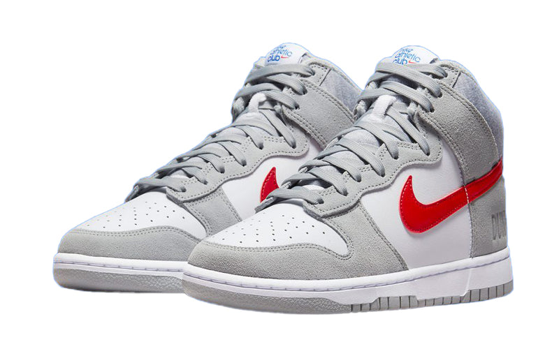 Big Kid's Dunk Hi SE Lt Smoke Grey/Gym Red-White (DH9750 001)