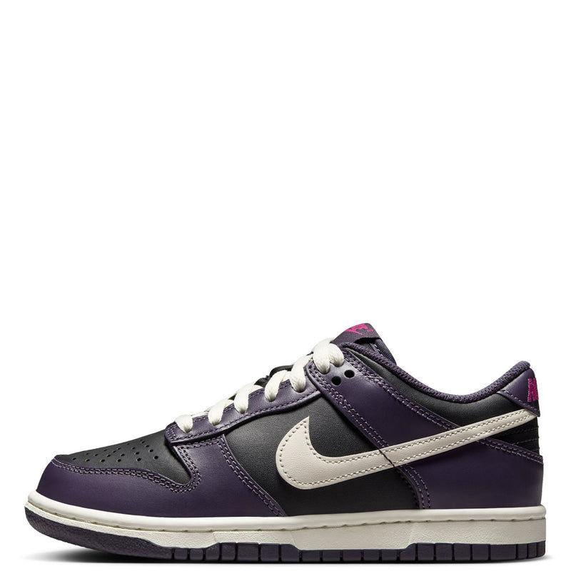 Big Kid's Dunk Low Black/Pale Ivory-Dark Raisin (FB9109 003)