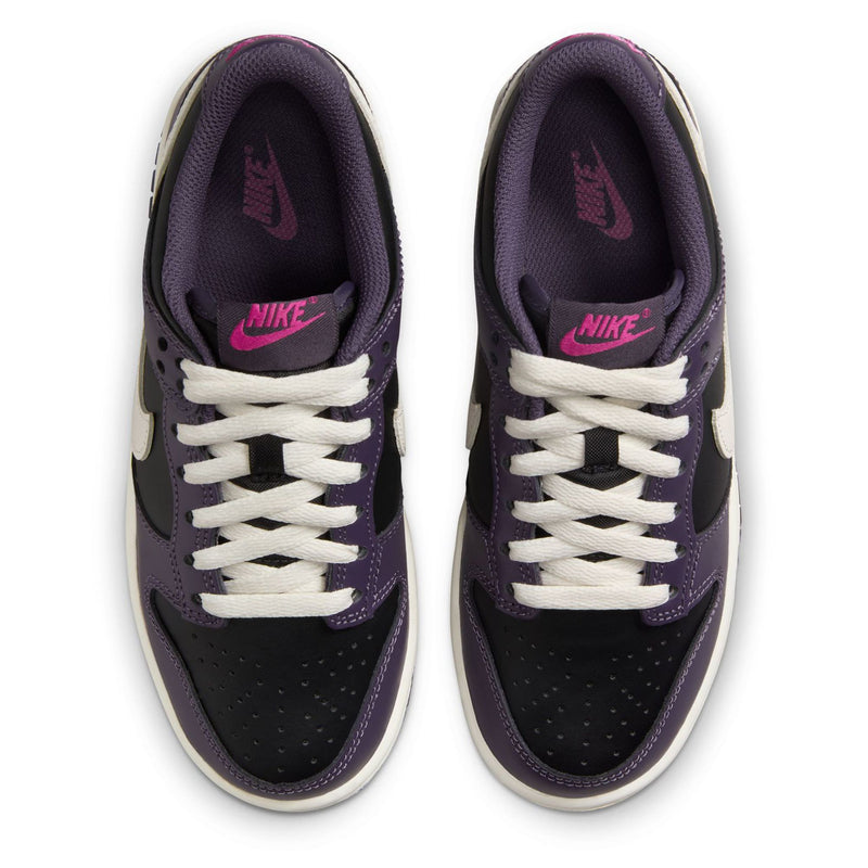 Big Kid's Dunk Low Black/Pale Ivory-Dark Raisin (FB9109 003)