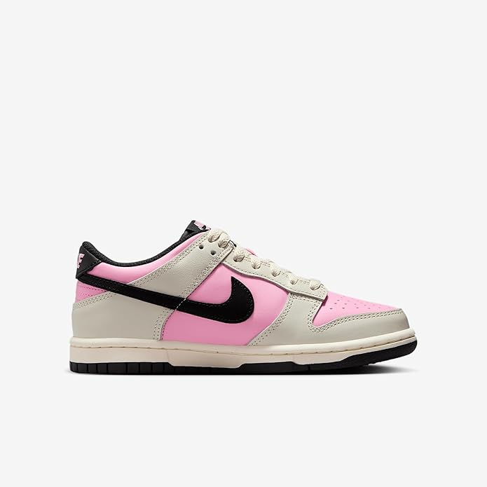Big Kid's Dunk Low Pink Rise/Black-LT Orewood BRN (FB9109 601)