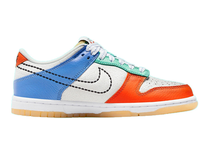Big Kid's Dunk Low Retro White/Black-Safety Orange (DX3363 100)
