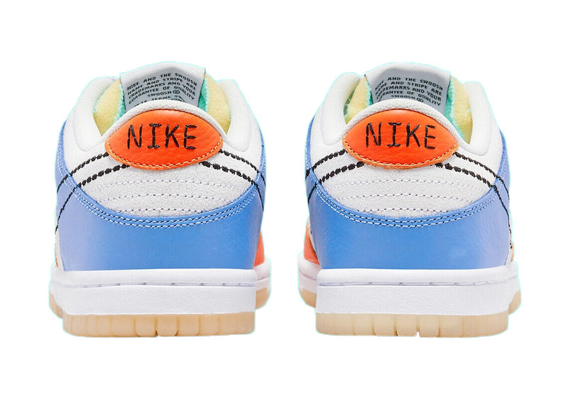 Big Kid's Dunk Low Retro White/Black-Safety Orange (DX3363 100)